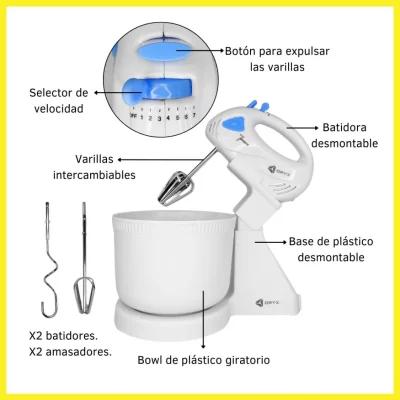 Batidora con bowl desmontable Oryx - Image 3