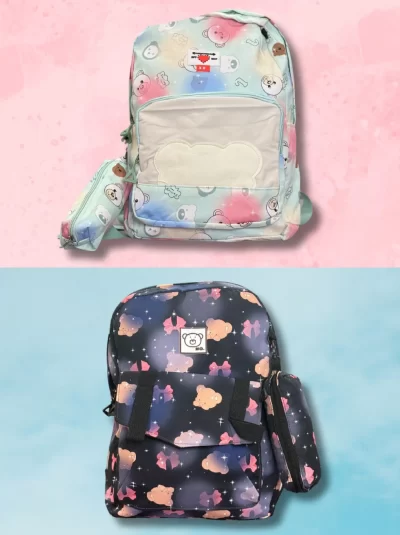 Mochila escolar Kawaii beer