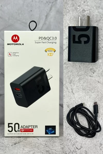 Cargador Motorola tipo C 50W 3.0