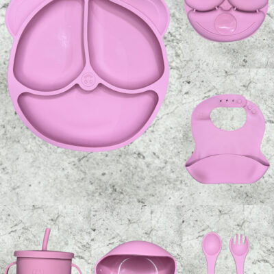 Set de alimentación p/ bebés silicona