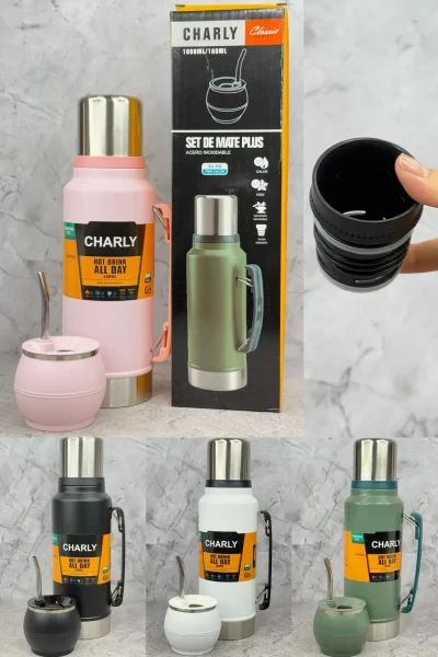 Kit termo + mate Charly 1000 ML