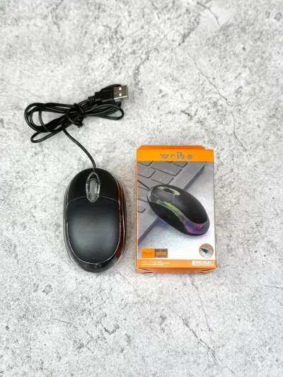 Mouse con cable y luz WEIDO